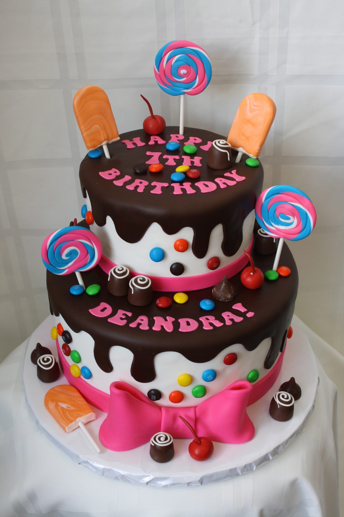 Candy and ice cream birthday cake